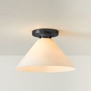 Mylights Beyaz 22 cm Camlı Cap Opal Camlı Plofonyer Tavan Aramtür Avize