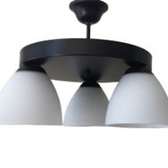 Mylights Opal Cam Retro Üçlü Plofonyer Tavan Avize