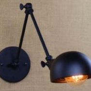 Mylights Retro Rustik Mafsalı Hareketli Vintage Metal Gece Lambası Aplik