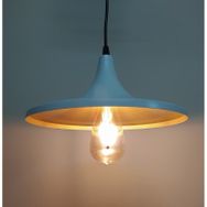 Mylights Retro Rustik Sarı İçi Beyaz Metal Sarkıt Avize