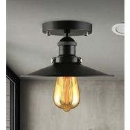 Mylights Rustik Mat Siyah 22 cm En Plofonyer Tavan Avize