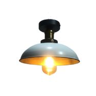 Mylights Siyah İçi Altın Plofonyer Armatür Retro Rustik Tavan Avize