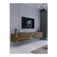 Myniture Home & Living G6300-2 Ceviz Gold Duvara Monte Tv Sehpası