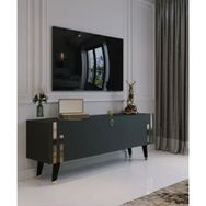Myniture Home & Living G6302-4 Antrasit Gold Minifiks Dişaridan Vida Gözükmez 120 cm Tv Sehpası