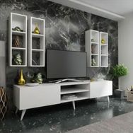 Myniture Home & Living Q3801-1 Beyaz Festival Tv Ünitesi