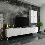 Myniture Home & Living Q3819-1 Beyaz Festival Tv Ünitesi