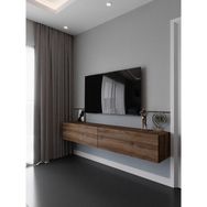 Myniture Home & Living Q6106-2 Ceviz Duvara Monte Tv Sehpası