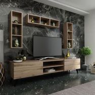 Myniture Home & Living Q7806-3 Çırağan İdeal Tv Ünitesi + Duvar RafI