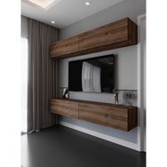 Myniture Home & Living S6112-2 Ceviz Duvara Monte Tv Sehpası