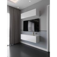 Myniture Home & Living S6113-1 Beyaz Duvara Monte Tv Sehpası