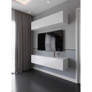 Myniture Home & Living S6203-1 Beyaz Duvara Monte Tv Sehpası