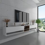 Myniture S6104-1 Beyaz Duvara Monte Tv Sehpası