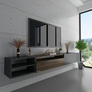 Myniture S6111-8 Antrasit Ceviz Antrasit Duvara Monte Tv Sehpası