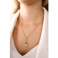 MYOROGOLD 14 Ayar Sonsuzluk Modeli Tuğralı Altın Kolye