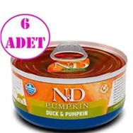 N & D 6x70 gr Balkabaklı Tahılsız Ördek Kedi Konservesi
