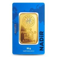 Nadir 50 gr 995 24 Ayar Külçe Altın