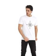 Naglita 118 Compass Regular Beyaz Erkek T-Shirt