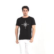 Naglita 118 Compass Regular Siyah Erkek T-Shirt