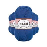 Nako 10084 5 Adet Koyu Mavi Pırlanta Amigurumi El Örgü İpi Yünü