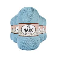 Nako 10482 Pırlanta Amigurumi 5 Adet Azur El Örgü İpi Yünü