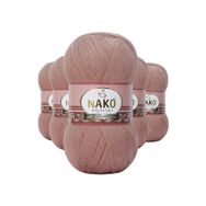 Nako 11054 Bronz 5 Adet Angora Lüks El Örgü İpi