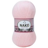 Nako 11502 Pembe 1 Adet Angora Lüks El Örgü İpi