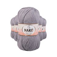 Nako 11538 5 Adet 100 gr Gri Süper İnci El Örgü İpi