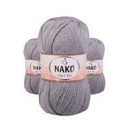 Nako 11538 Gri Süper İnci 3 Adet 100 gr El Örgü İpi