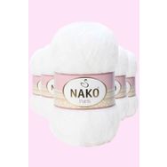 Nako 208 5 Adet Beyaz Paris El Örgü İpi Yünü