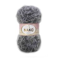 Nako 21305 Paris Gri Siyah El Örgü ipi Yünü