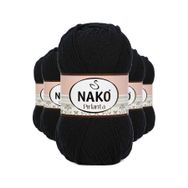Nako 217 Siyah 5 Adet Pırlanta Amigurumi El Örgü İpi Yünü