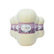 Nako 256 Krem 5 Adet Angora Lüks El Örgü İpi