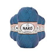 Nako 3409 5 Adet Turkuaz Pırlanta Amigurumi El Örgü İpi Yünü