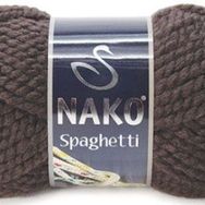 Nako 4987 Spaghetti Koyu Kahve Örgü İpi