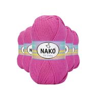 Nako 5278 Elite Baby 5 Adet Çöl Gülü El Örgü İpi Tüylenmeyen Bebek Yünü