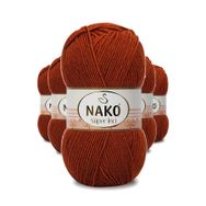 Nako 6679 5 Adet 100 gr Kiremit Süper İnci El Örgü İpi