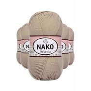Nako 6742 5 Adet Bej Pırlanta Amigurumi El Örgü İpi Yünü