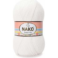 Nako 70101 Beyaz Bebe 5 Adet El Örgü İpi