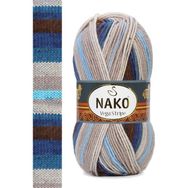 Nako 82422 1 Adet Vega Stripe Premium Akrilik El Örgü İpi Yünü