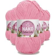 Nako 97549 Pembe 5 Adet Cotton Lüks Yelek Tunik Kazak Bluz Hırka İpi Yünü