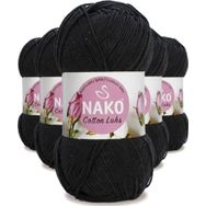 Nako 97568 5 Adet Siyah Cotton Lüks Yelek Tunik Kazak Bluz Hırka İpi Yünü