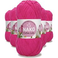 Nako 97572 Fuşya 5 Adet Cotton Lüks Yelek Tunik Kazak Bluz Hırka İpi Yünü