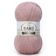 Nako Angora Lüks Simli 10275GK Pinkish Powder El Örgü Ipi