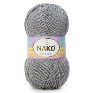 Nako Elit Baby 21353 Gri Beyaz Muline El Örgü İpi