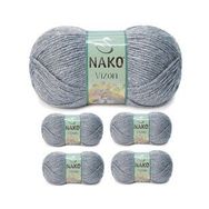 Nako No: 194 Vizon Premium Akrilik 5 Adet Sis Gri El Örgü İpi Yünü