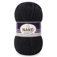 Nako Spaghetti 217 Siyah El Örgü İpi