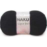 Nako Süper İnci 217 Black Yünlü İplik