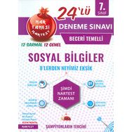 Nartest Yayınları 7. Sınıf Sosyal Bilgiler Nar Tanesi 24 Deneme Sınavı