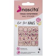 Nascita 37 Işıltılı Renkli Gül Desenli Tırnak Stickerı