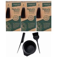 Natura Balance 4 Kahve 3 Adet Saç Boyası + Saç Boyama Seti